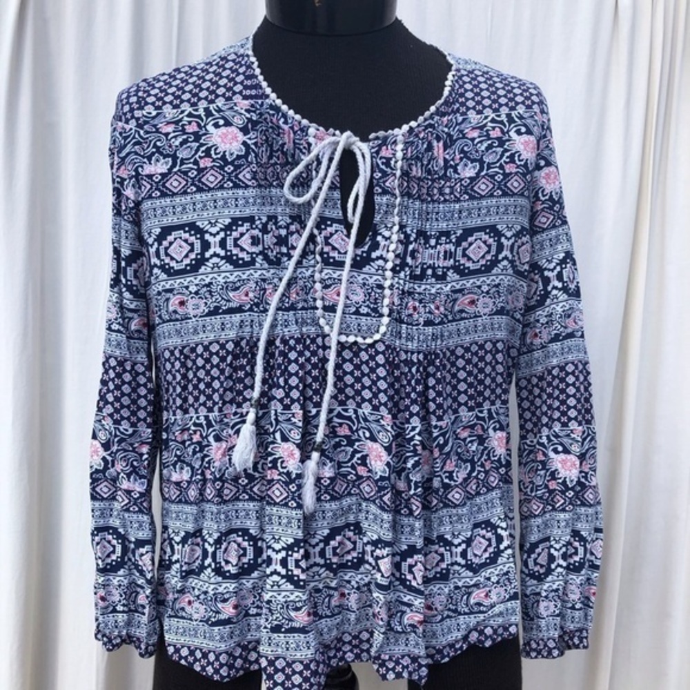 Pheasant boho style blouse